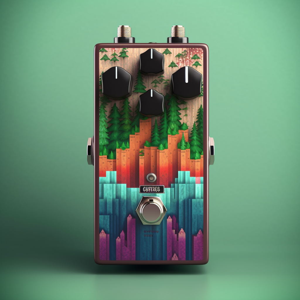 minecraft inspired guitar pedal