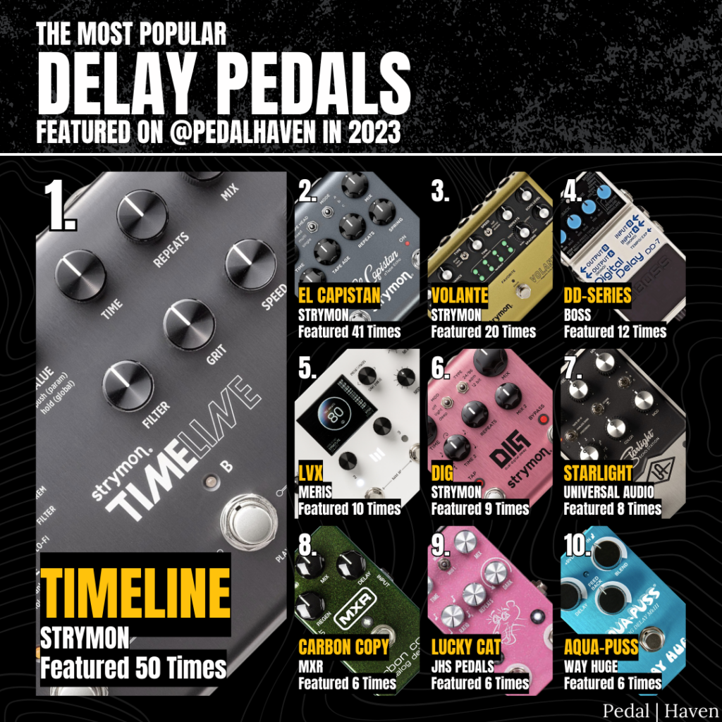 most popular delay pedals of 2023